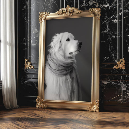 Dog Photography Retriever Pet Portrait Print | Minimalist Modern Home Decor wall art print, minimalist black and white poster, modern Scandinavian wall decor, Monohaus