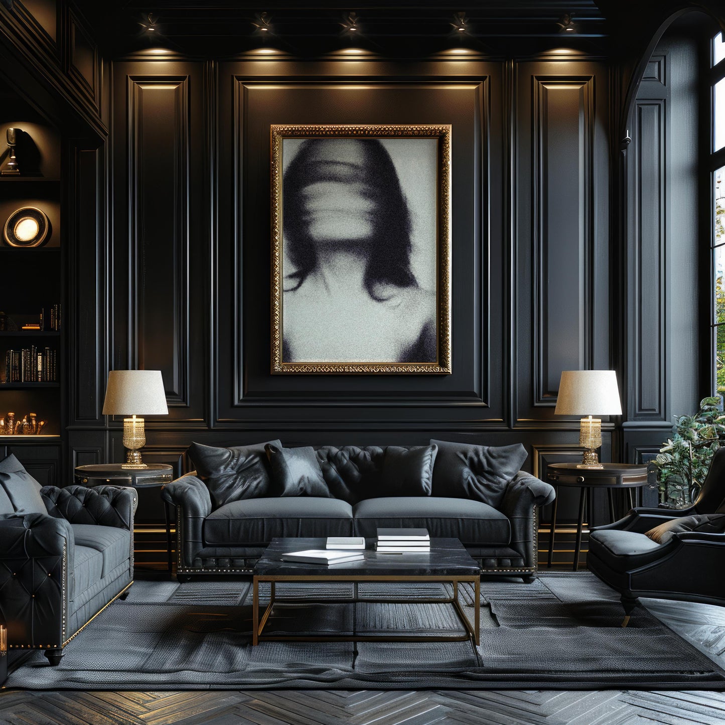 Minimal Wall Art Abstract Motion Blur Portrait | Black And White Grainy Poster abstract wall art print, geometric minimalist poster, modern Scandinavian decor, Monohaus