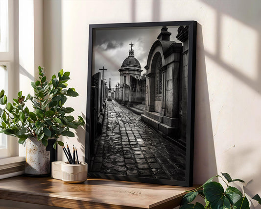 World Landmark | Recoleta Cemetery Print | Buenos Aires Black and White Photography