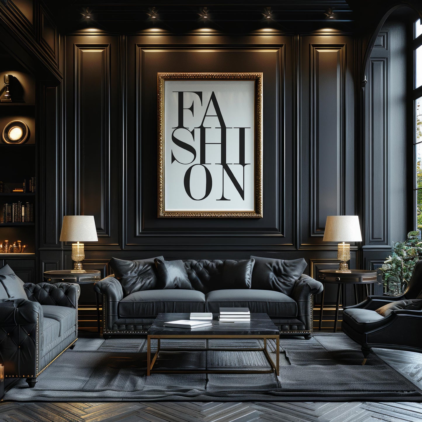 Designer Wall Art | Fashion Typography Print | Modern Black and White Home Decor typography wall art print, minimalist black and white type poster, modern graphic design decor, Monohaus