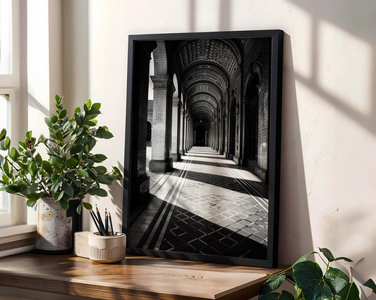 World Landmark | Seville Spain Print | Plaza de España Arched Corridor Poster