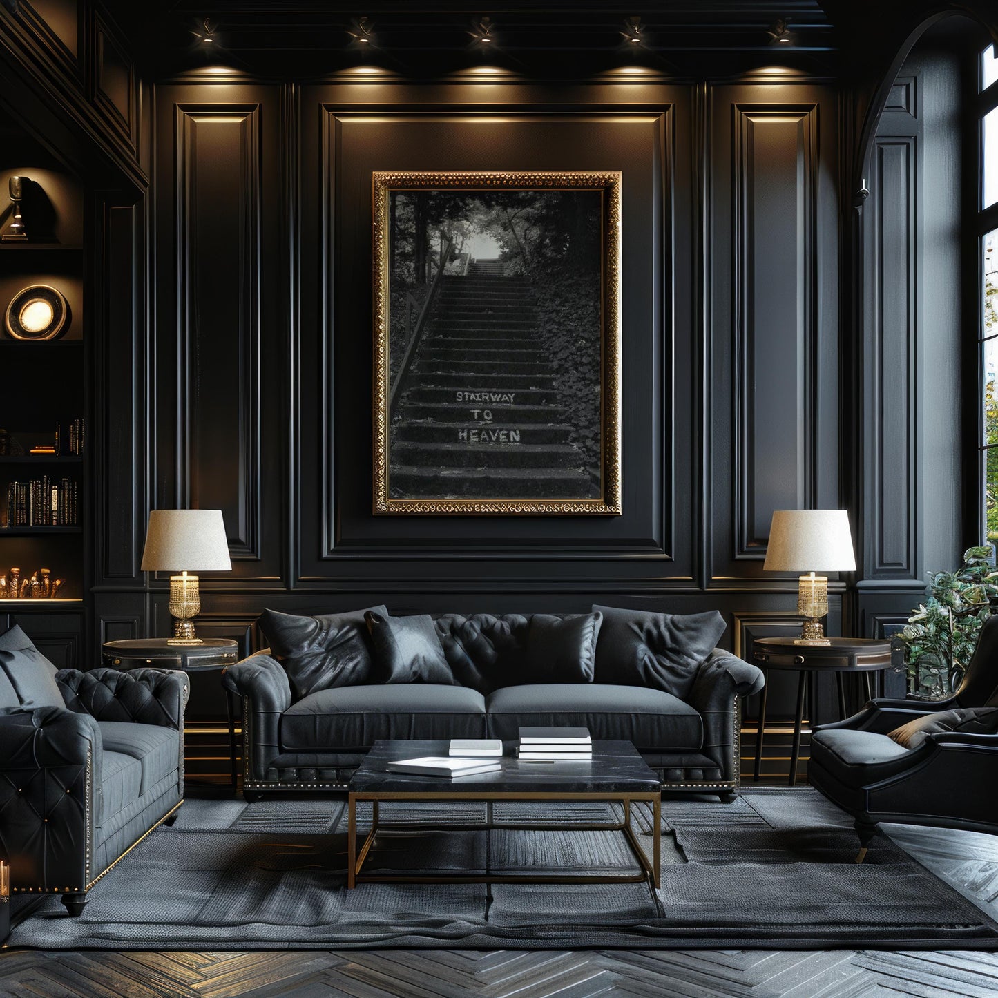 Designer Wall Art | Stairway to Heaven Photography Print | Minimalist Home Decor wall art print, minimalist black and white poster, modern Scandinavian wall decor, Monohaus