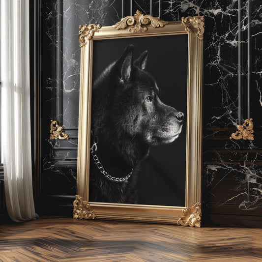 Dog Photography Poster | Minimal Black and White Print Scandinavian Home Decor wall art print, minimalist black and white poster, modern Scandinavian wall decor, Monohaus