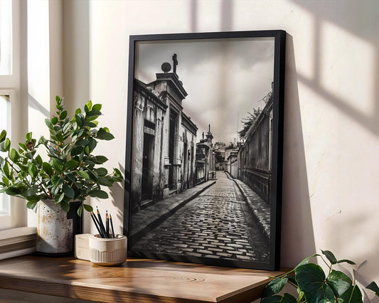 World Landmark | Recoleta Cemetery Print | Argentina Black and White Photography