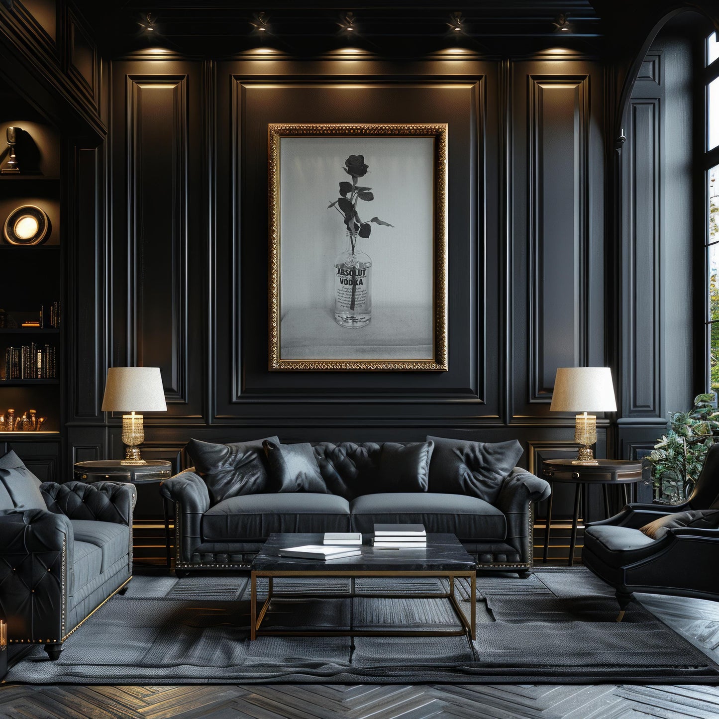 Designer Wall Art | Monochrome Rose Print | Black and White Still Life Photography wall art print, minimalist black and white poster, modern Scandinavian wall decor, Monohaus