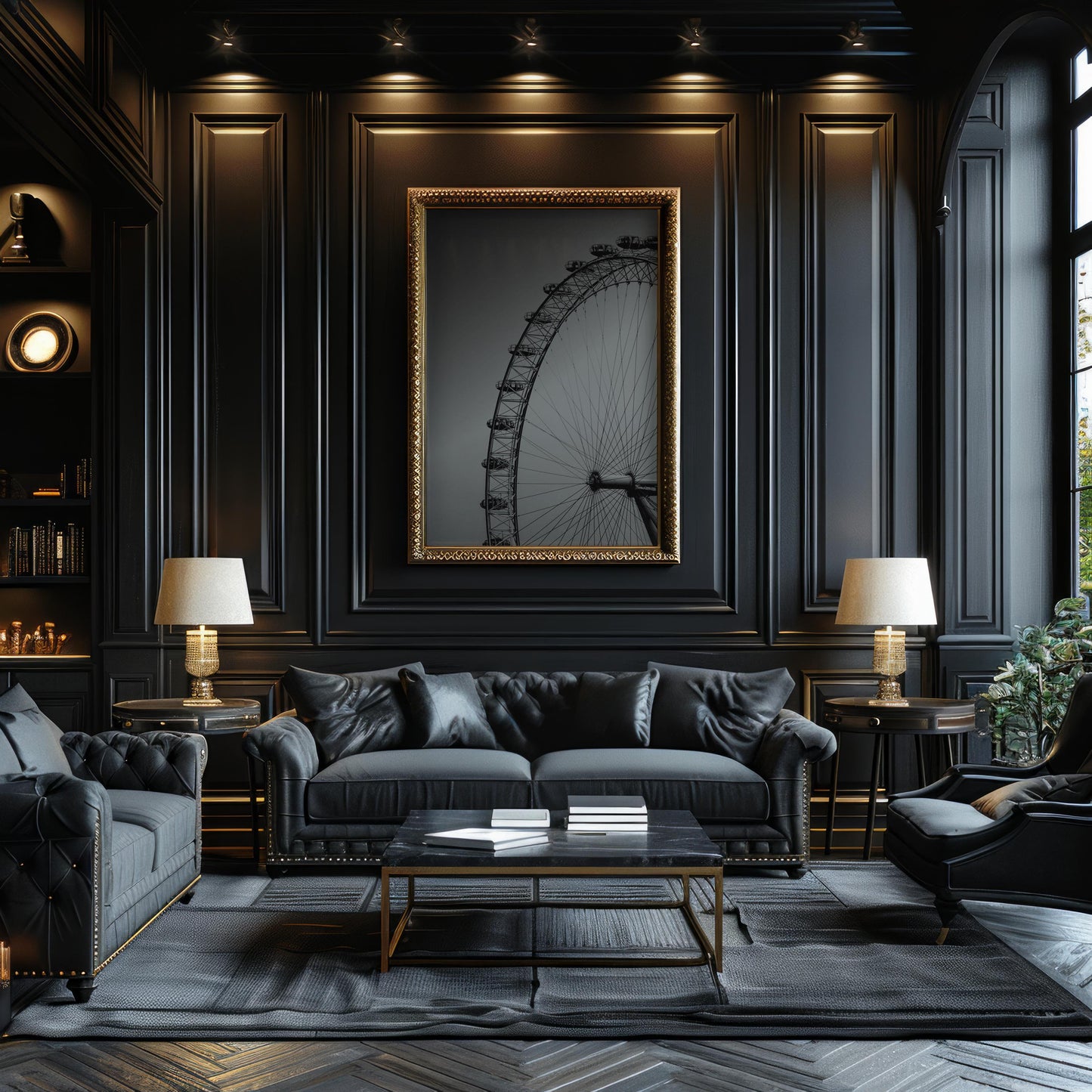 World Landmark | London Eye Photography Print | Minimalist Black and White Wall Art wall art print, minimalist black and white poster, modern Scandinavian wall decor, Monohaus