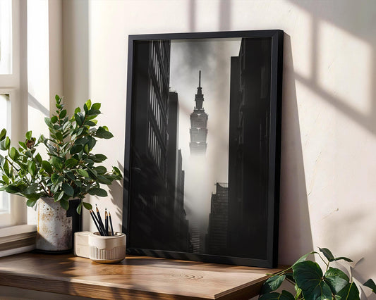 World Landmark | Taipei 101 Photography Print | Taiwan Cityscape, Minimalist Wall Art