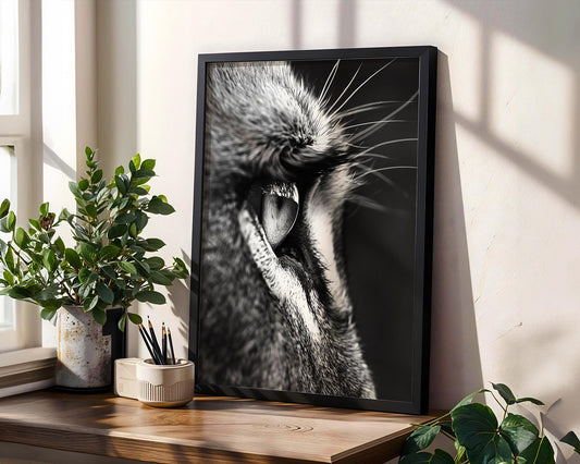 Wildlife Poster | Lion Eye Print | Minimalist Black & White Photography, Modern Safari Art wall art print, minimalist black and white poster, modern Scandinavian wall decor, Monohaus