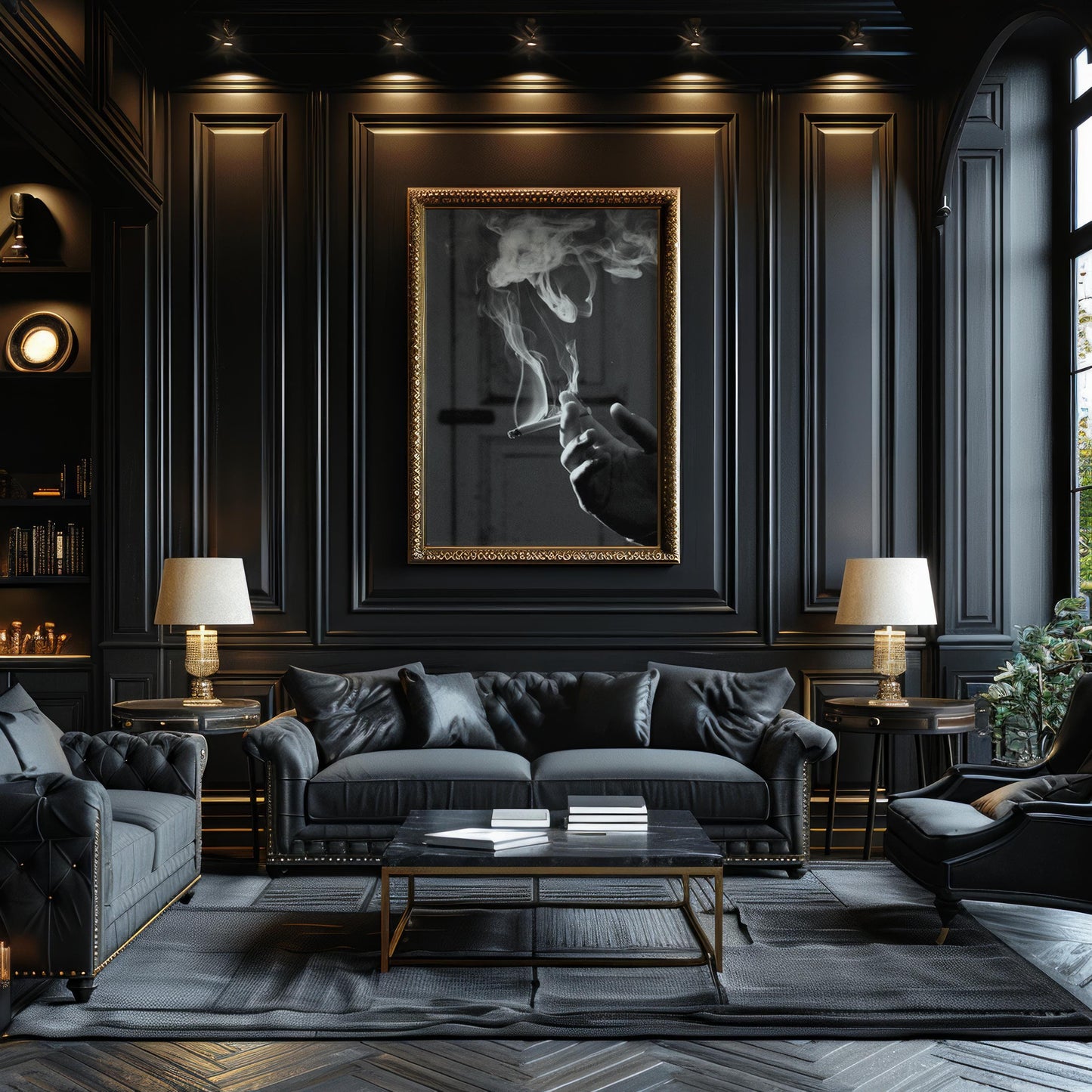 Designer Wall Art | Smoking Photography Print | Black and White Minimal Home wall art print, minimalist black and white poster, modern Scandinavian wall decor, Monohaus