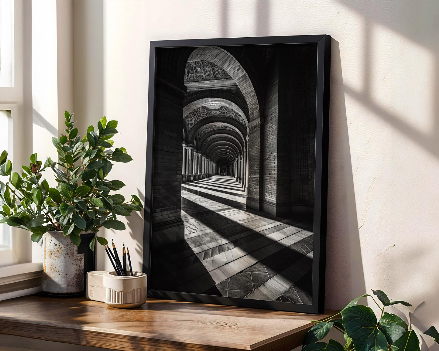 World Landmark | Seville Architecture Print | Plaza de España Black and White Photography