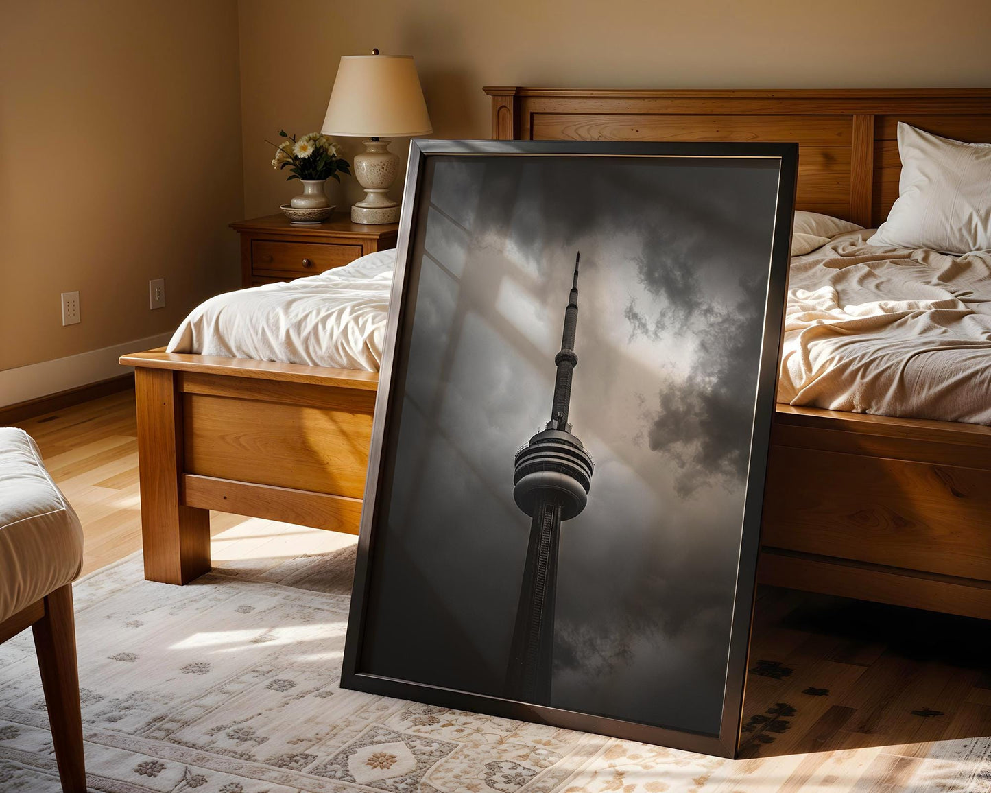 World Landmark | CN Tower Print | Toronto Skyline Photography, Minimalist Urban Decor wall art print, black and white architectural poster, minimalist modern Scandinavian wall decor, Monohaus