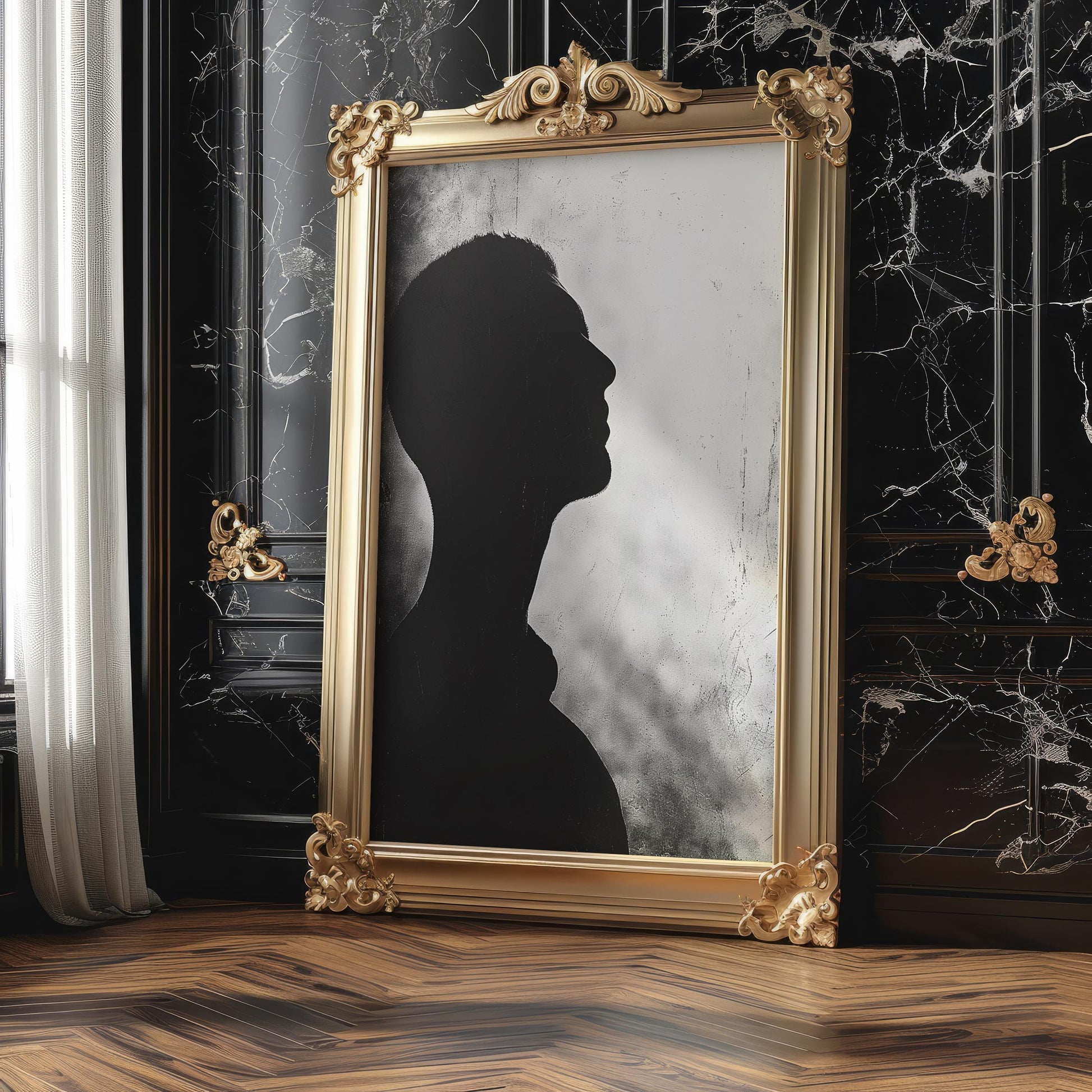 Minimal Wall Art | Black and White Male Portrait |  Monochrome Photography wall art print, minimalist black and white poster, modern Scandinavian wall decor, Monohaus