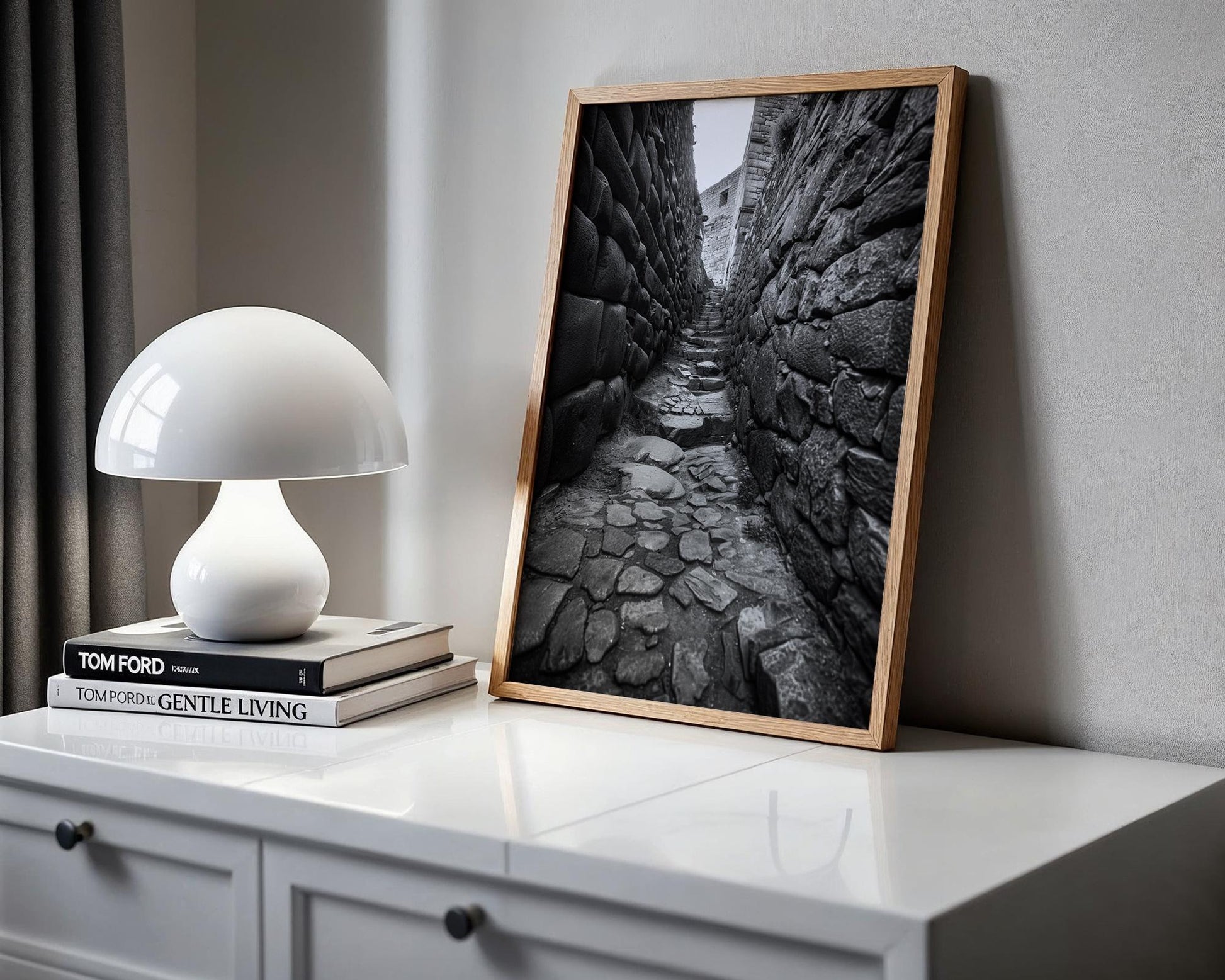 World Landmark | Machu Picchu Print | Black and White Inca Architecture Photography wall art print, black and white architectural poster, minimalist modern Scandinavian wall decor, Monohaus