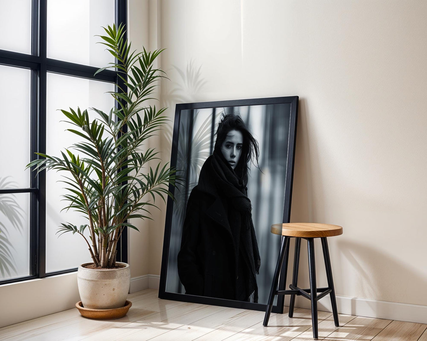 Minimal Wall Art Black and White Fashion Photography Print | Minimalist Home Decor wall art print, minimalist black and white poster, modern Scandinavian wall decor, Monohaus