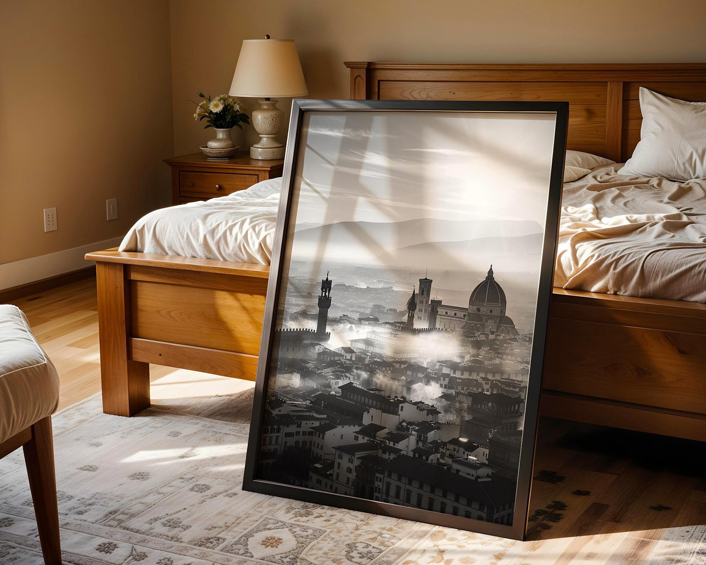 World Landmark | Florence Duomo Print | Black and White Italian Cityscape Photography wall art print, black and white architectural poster, minimalist modern Scandinavian wall decor, Monohaus