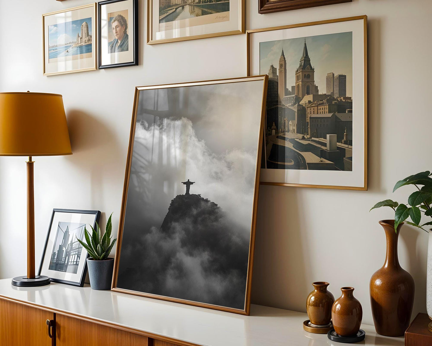 World Landmark | Christ the Redeemer Print | Black and White Rio de Janeiro Photography wall art print, minimalist black and white poster, modern Scandinavian wall decor, Monohaus