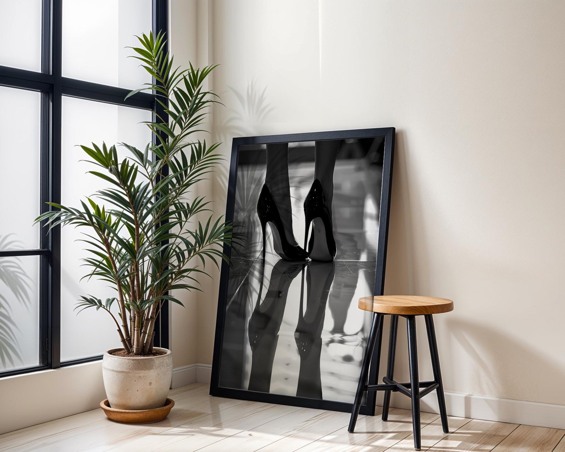 Minimal Wall Art | Retro Paris Fashion Print |  Glamour Photography wall art print, minimalist black and white poster, modern Scandinavian wall decor, Monohaus