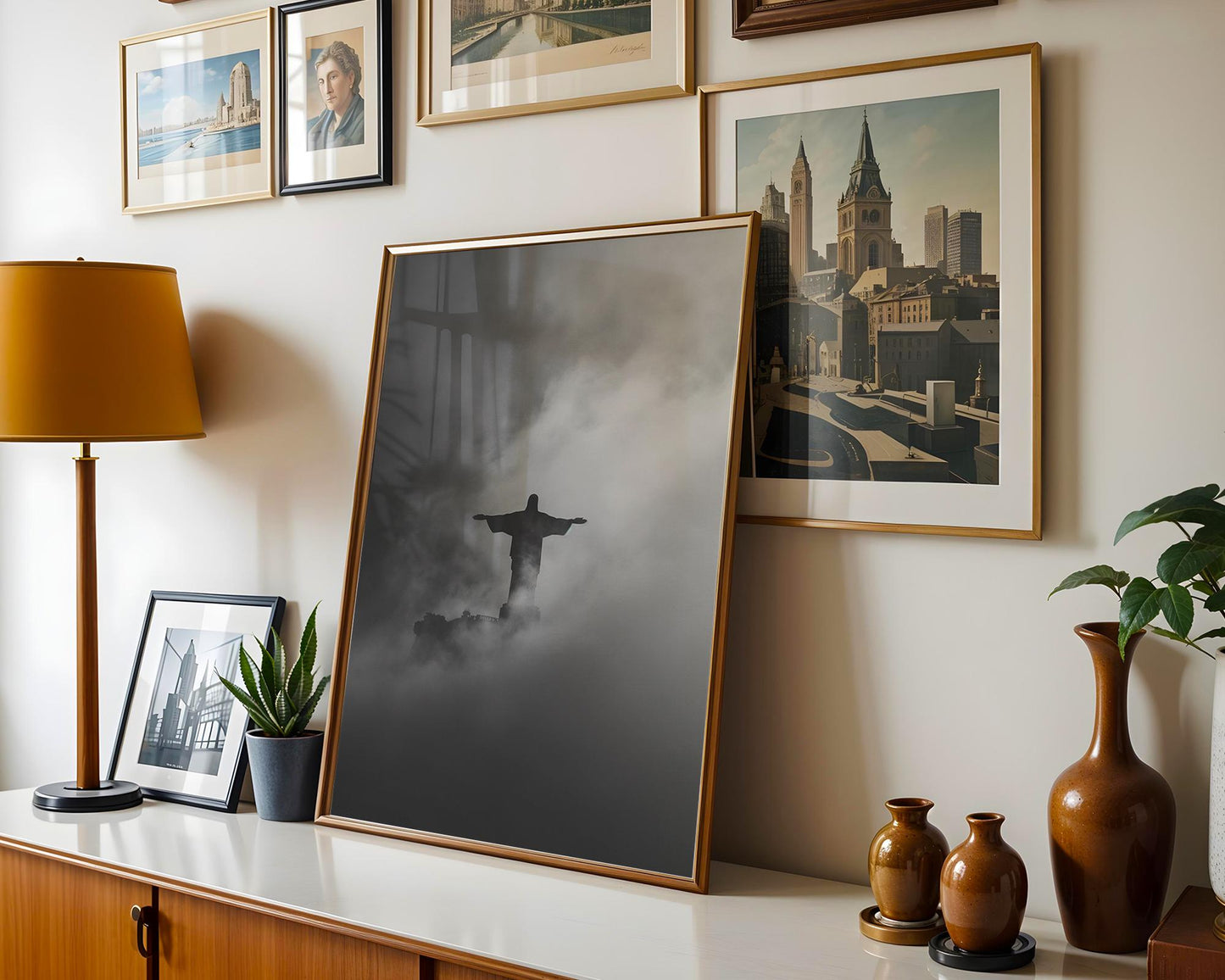 World Landmark | Christ the Redeemer Print | Rio de Janeiro Black & White Photography wall art print, minimalist black and white poster, modern Scandinavian wall decor, Monohaus