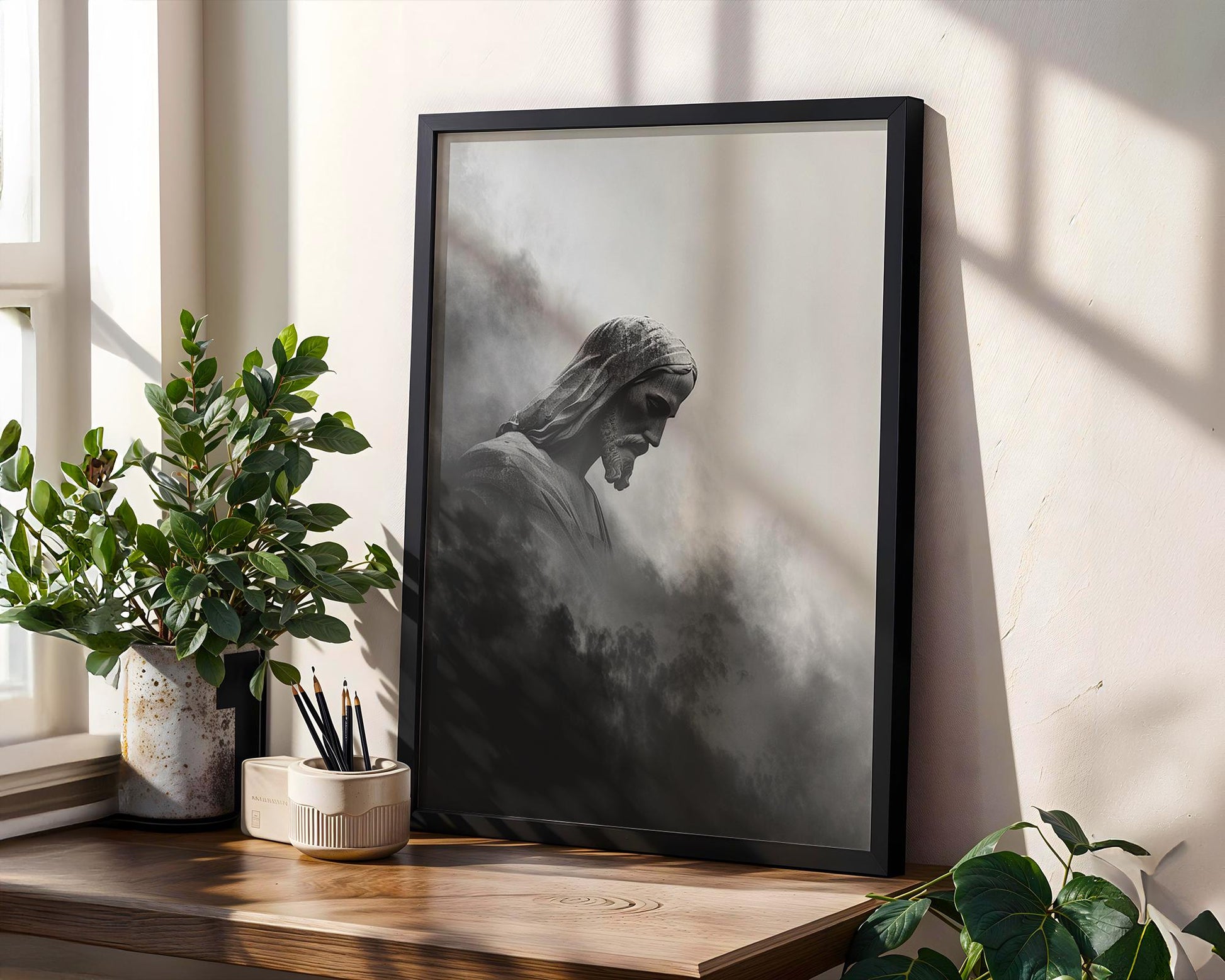 World Landmark | Christ the Redeemer Print | Rio Statue Photography, Minimalist Wall Art wall art print, minimalist black and white poster, modern Scandinavian wall decor, Monohaus