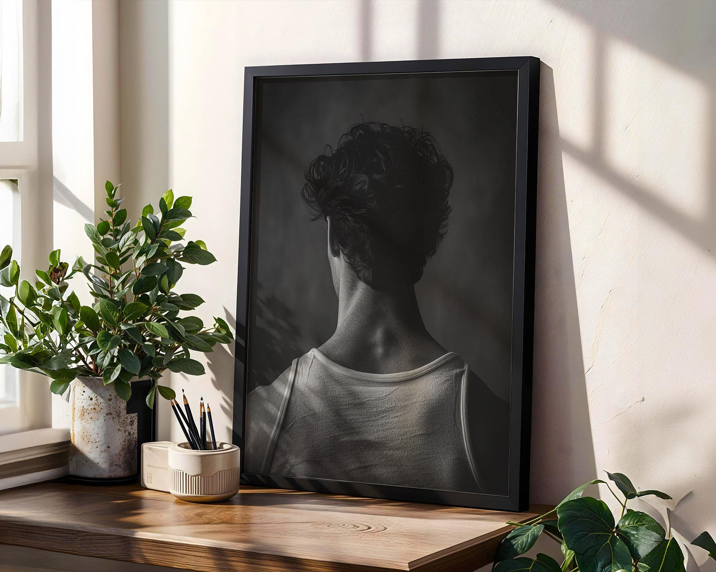 Minimal Wall Art | Fashion Portrait Photography Print | Minimalist Black & White wall art print, minimalist black and white poster, modern Scandinavian wall decor, Monohaus