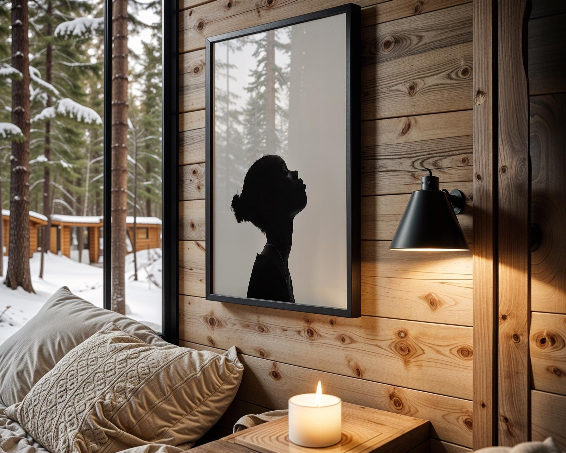 Minimal Wall Art Minimalist Silhouette Art Print | Black and White Portrait Poster wall art print, minimalist black and white poster, modern Scandinavian wall decor, Monohaus