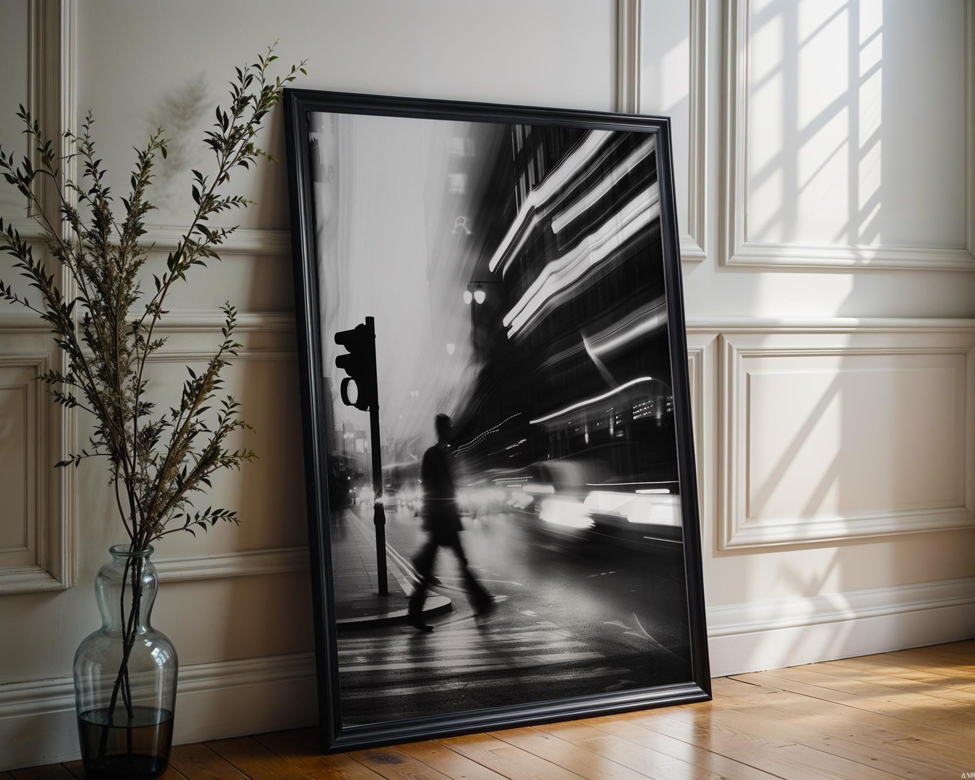 Urban Photography | Black and White Crosswalk Art Print | Urban Minimalist Decor black and white photo print, minimalist monochrome wall art poster for modern interiors, Monohaus