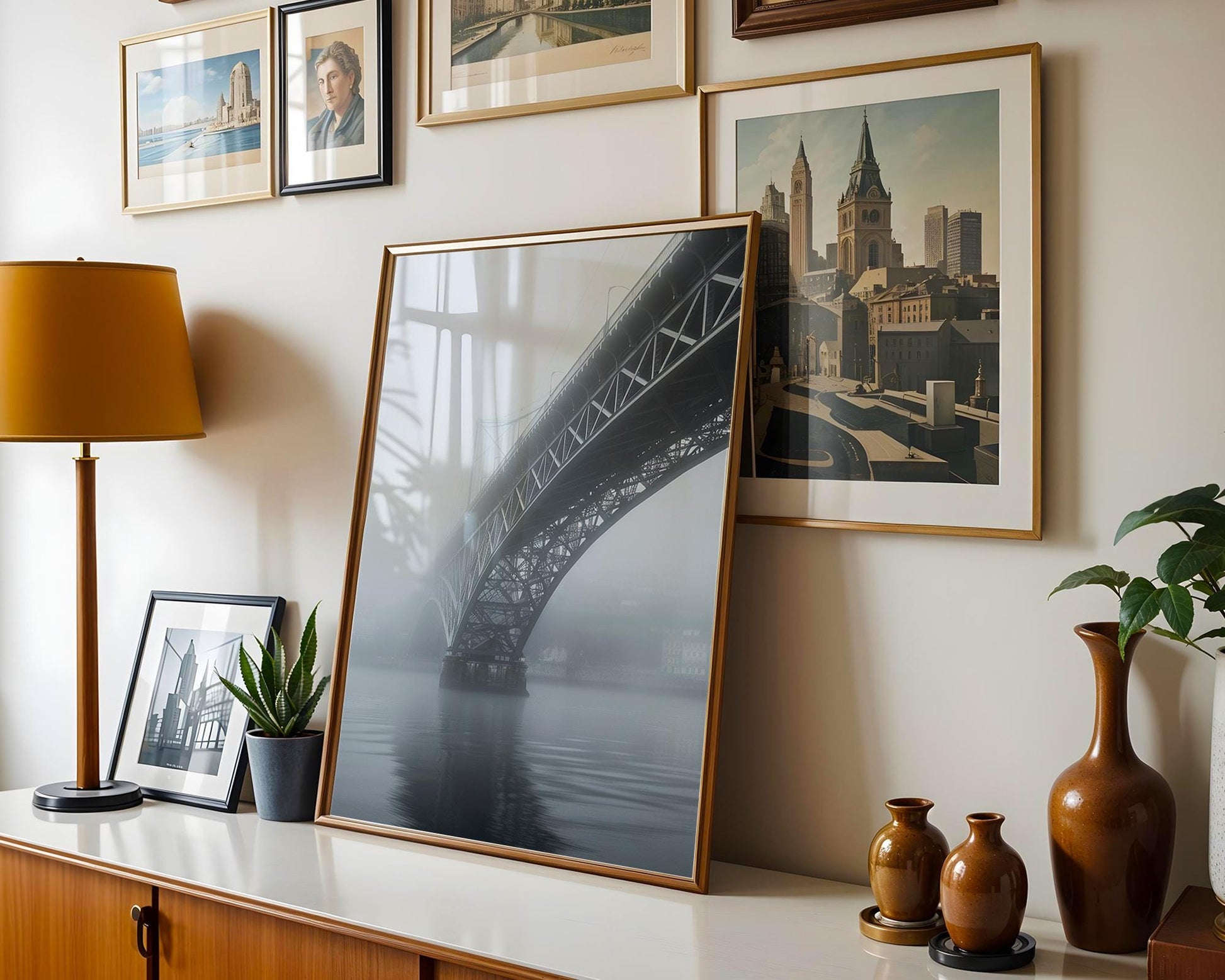 World Landmark | Porto Bridge Photography Print | Black and White Minimalist Wall Art wall art print, minimalist black and white poster, modern Scandinavian wall decor, Monohaus