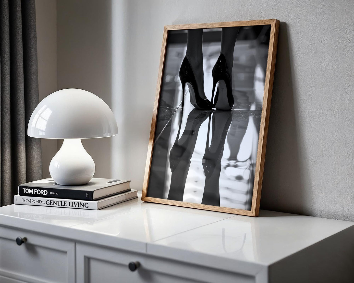 Minimal Wall Art | Retro Paris Fashion Print |  Glamour Photography wall art print, minimalist black and white poster, modern Scandinavian wall decor, Monohaus