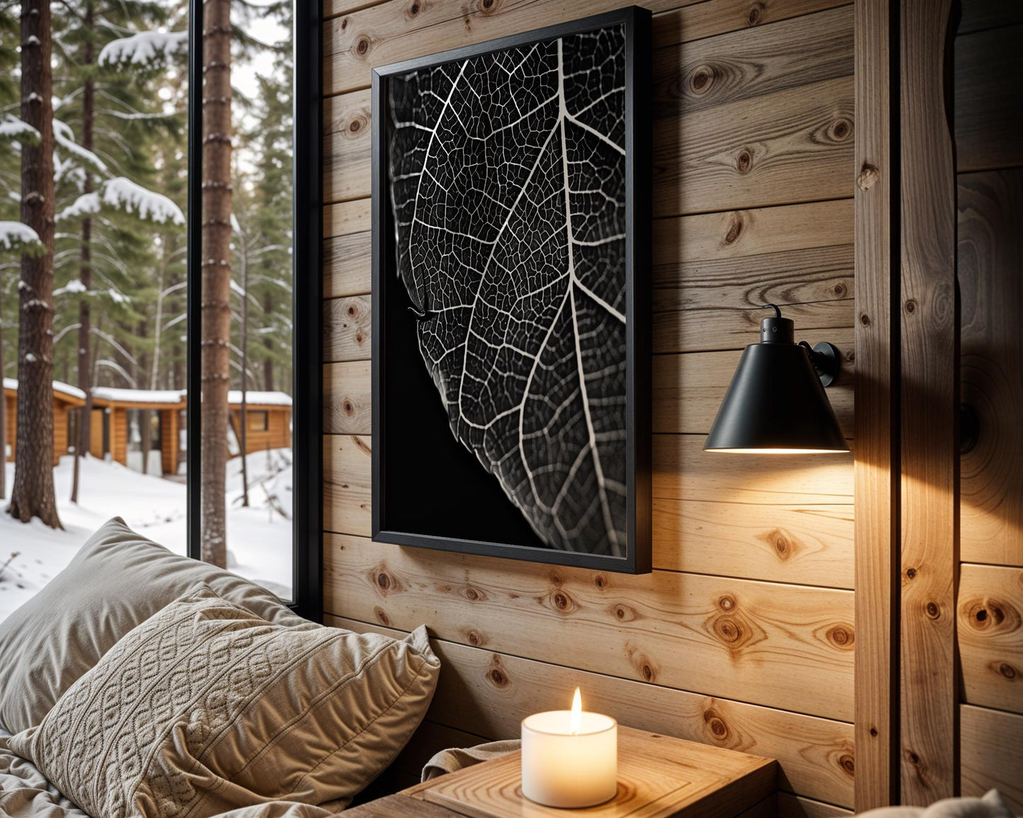 Botanical Photo | Leaf Vein Print | Macro Black and White Photography, Minimalist Art wall art print, minimalist black and white poster, modern Scandinavian wall decor, Monohaus