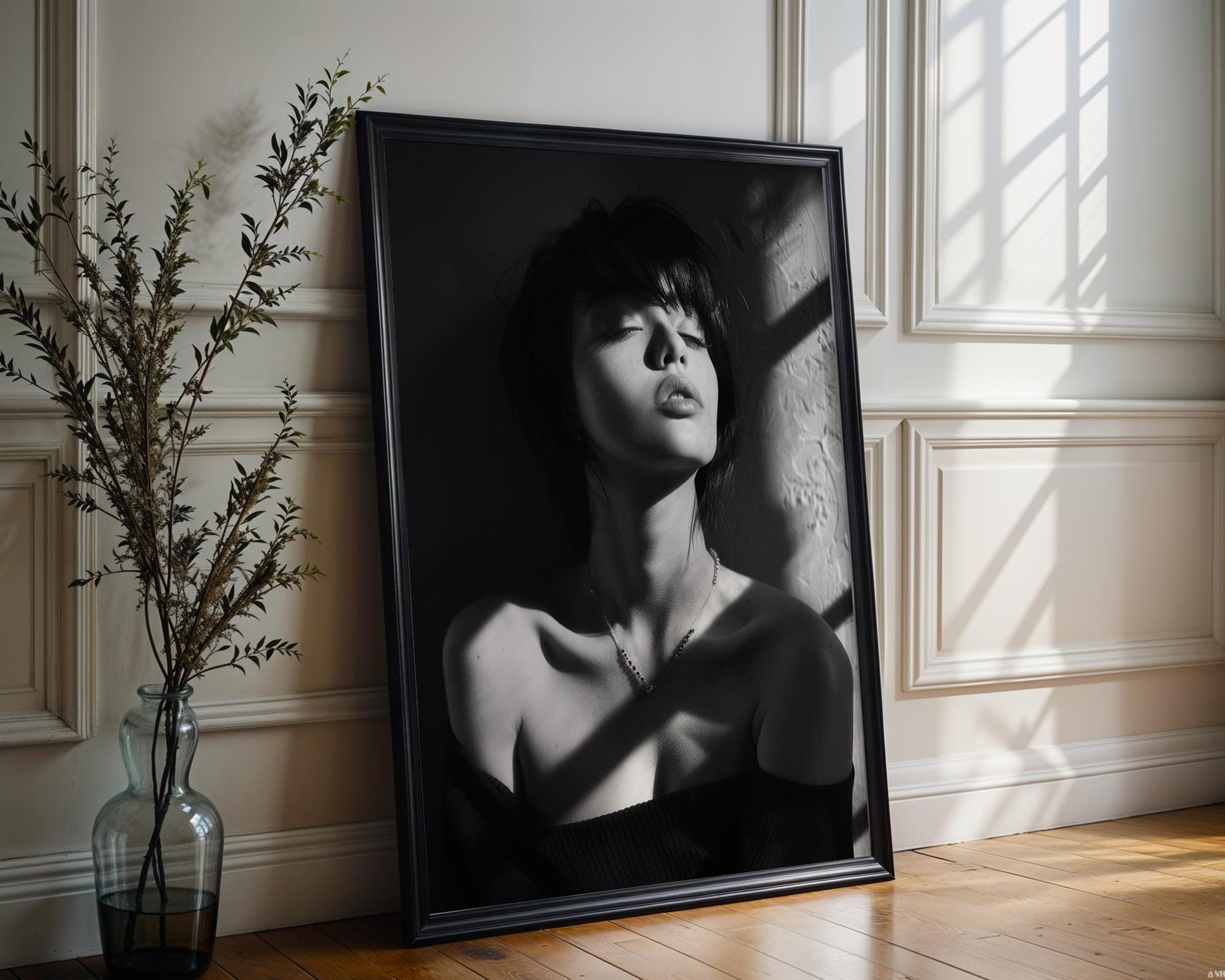 Minimal Wall Art | Retro Paris Fashion Print |  Glamour Photography wall art print, minimalist black and white poster, modern Scandinavian wall decor, Monohaus