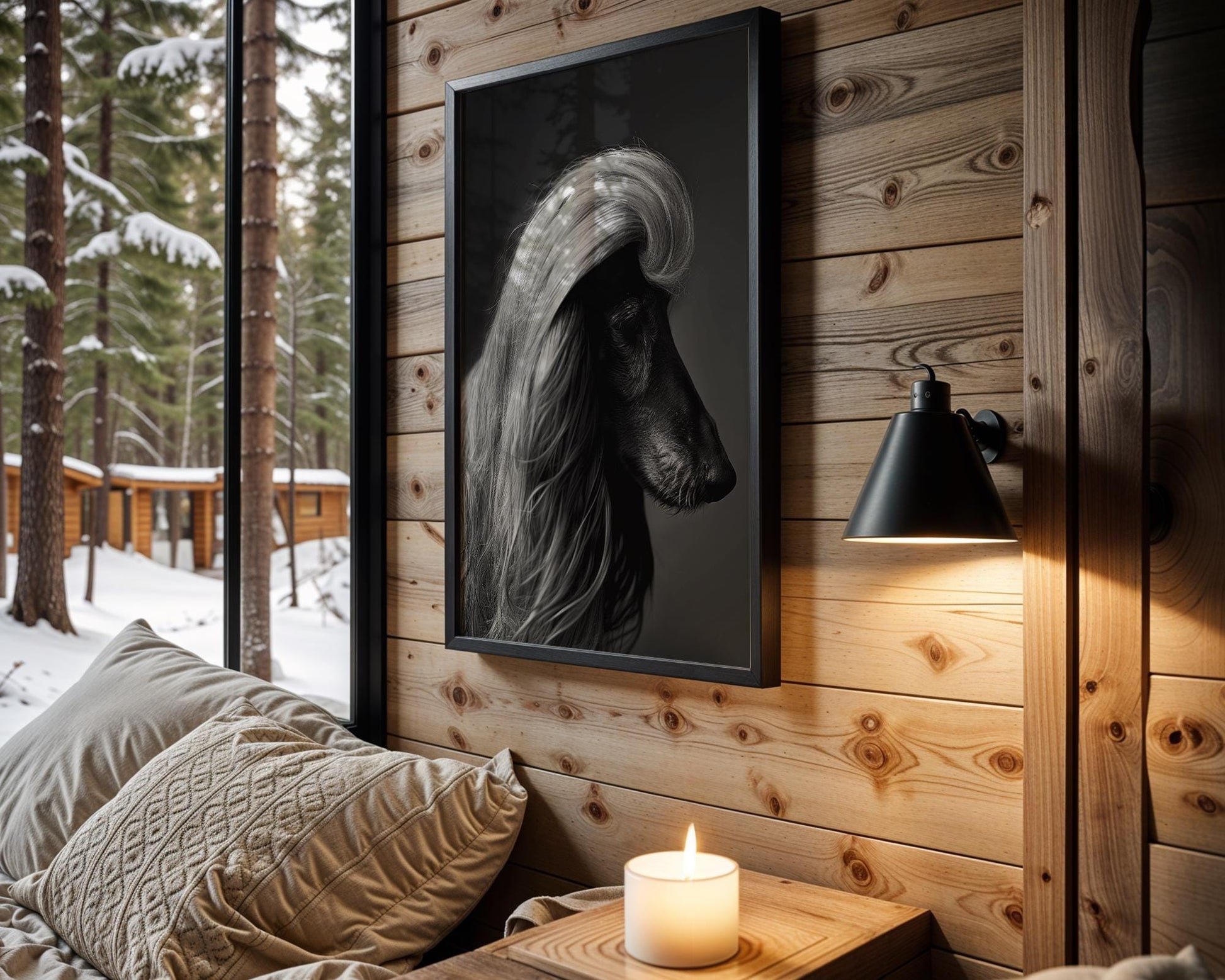 Dog Photography Afghan Hound Art Print | Black and White , Minimalist Decor wall art print, minimalist black and white poster, modern Scandinavian wall decor, Monohaus