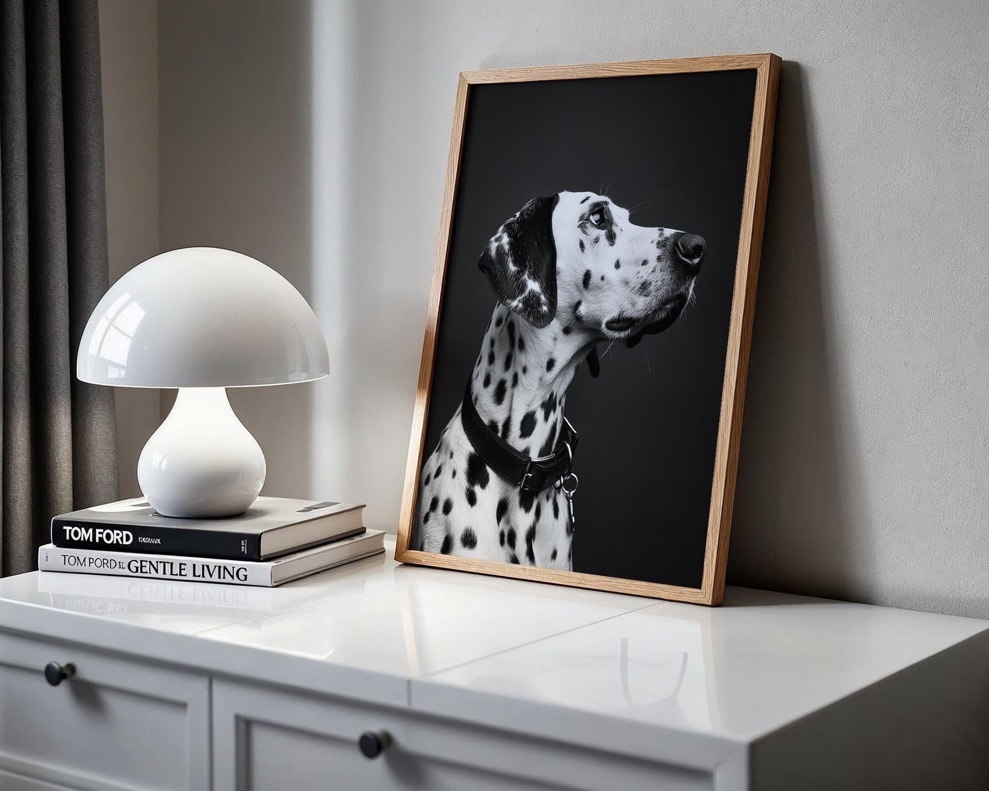 Dog Photography Dalmatian | Black and White Animal Poster | Modern Pet Print wall art print, minimalist black and white poster, modern Scandinavian wall decor, Monohaus