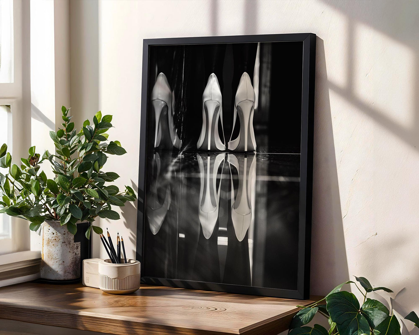 Minimal Wall Art Modern Shoes Black and White Photography | Fine Art Print wall art print, minimalist black and white poster, modern Scandinavian wall decor, Monohaus