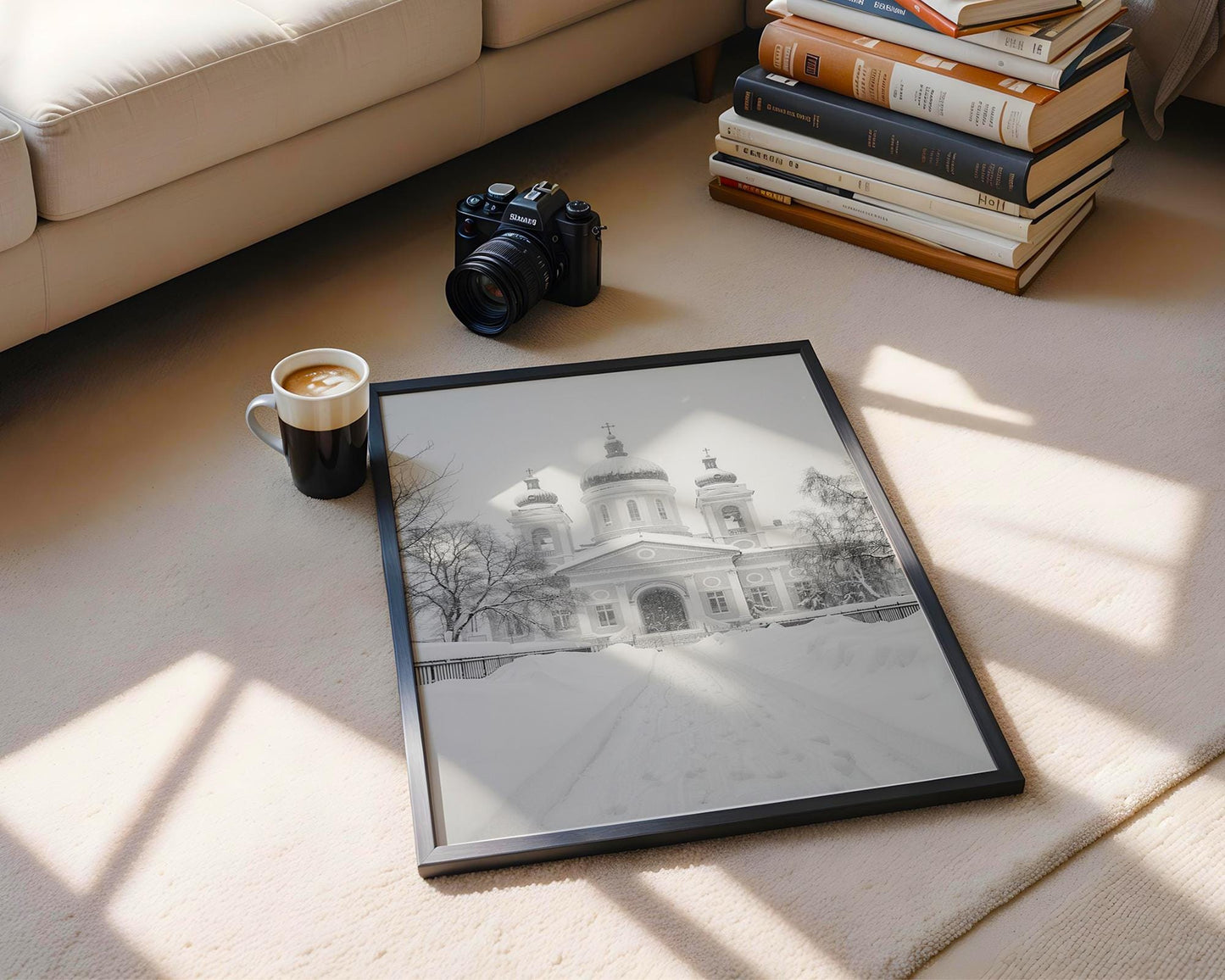 World Landmark | Helsinki Cathedral Print | Black and White Finland Architecture Photography wall art print, black and white architectural poster, minimalist modern Scandinavian wall decor, Monohaus