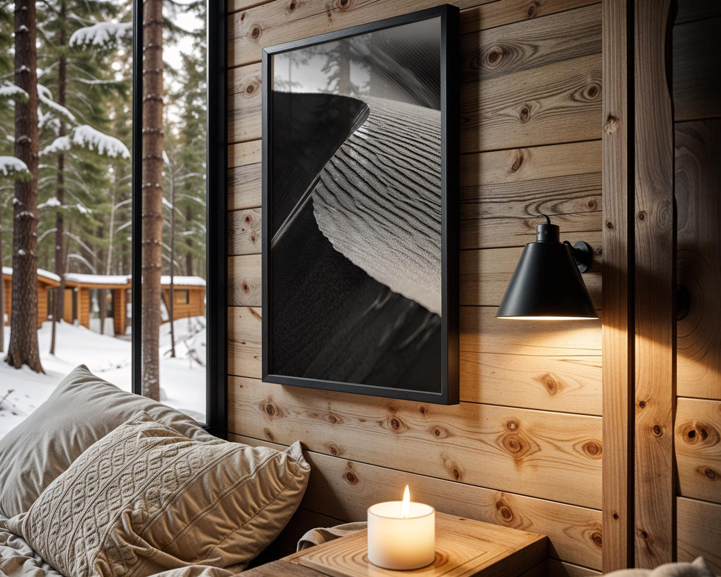 Botanical Photo | Abstract Sand Dune Print | Minimalist Black & White Landscape abstract wall art print, geometric minimalist poster, modern Scandinavian decor, Monohaus