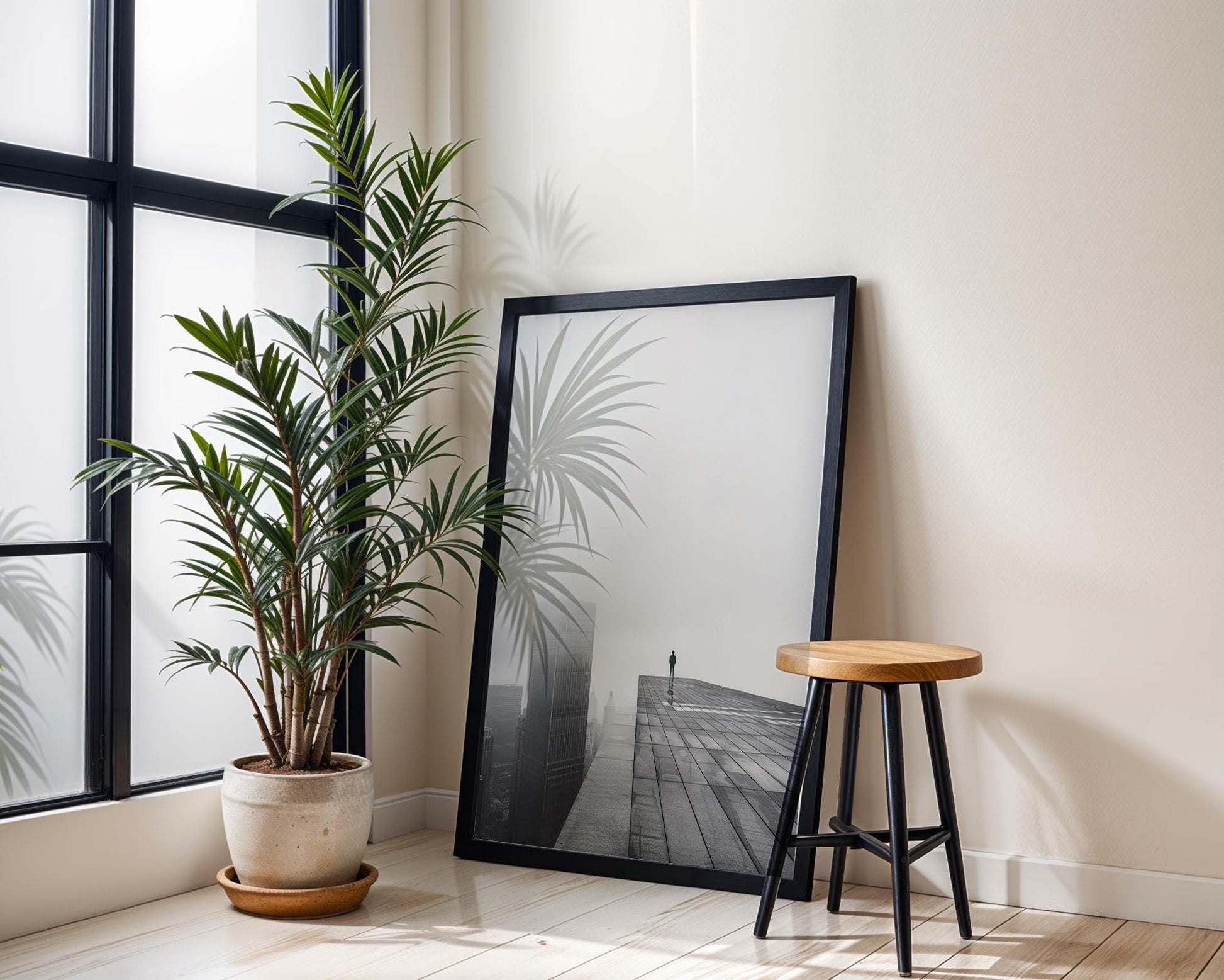 Noir Cityscape Photography Print | Minimalist Urban Wall Art wall art print, black and white architectural poster, minimalist modern Scandinavian wall decor, Monohaus