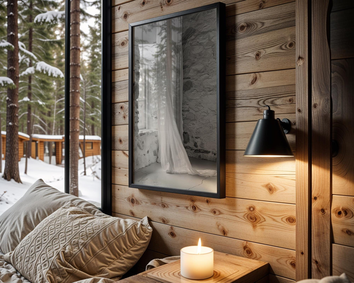 Stone Window Photography Print | Rustic Black and White Wall Art wall art print, minimalist black and white poster, modern Scandinavian wall decor, Monohaus