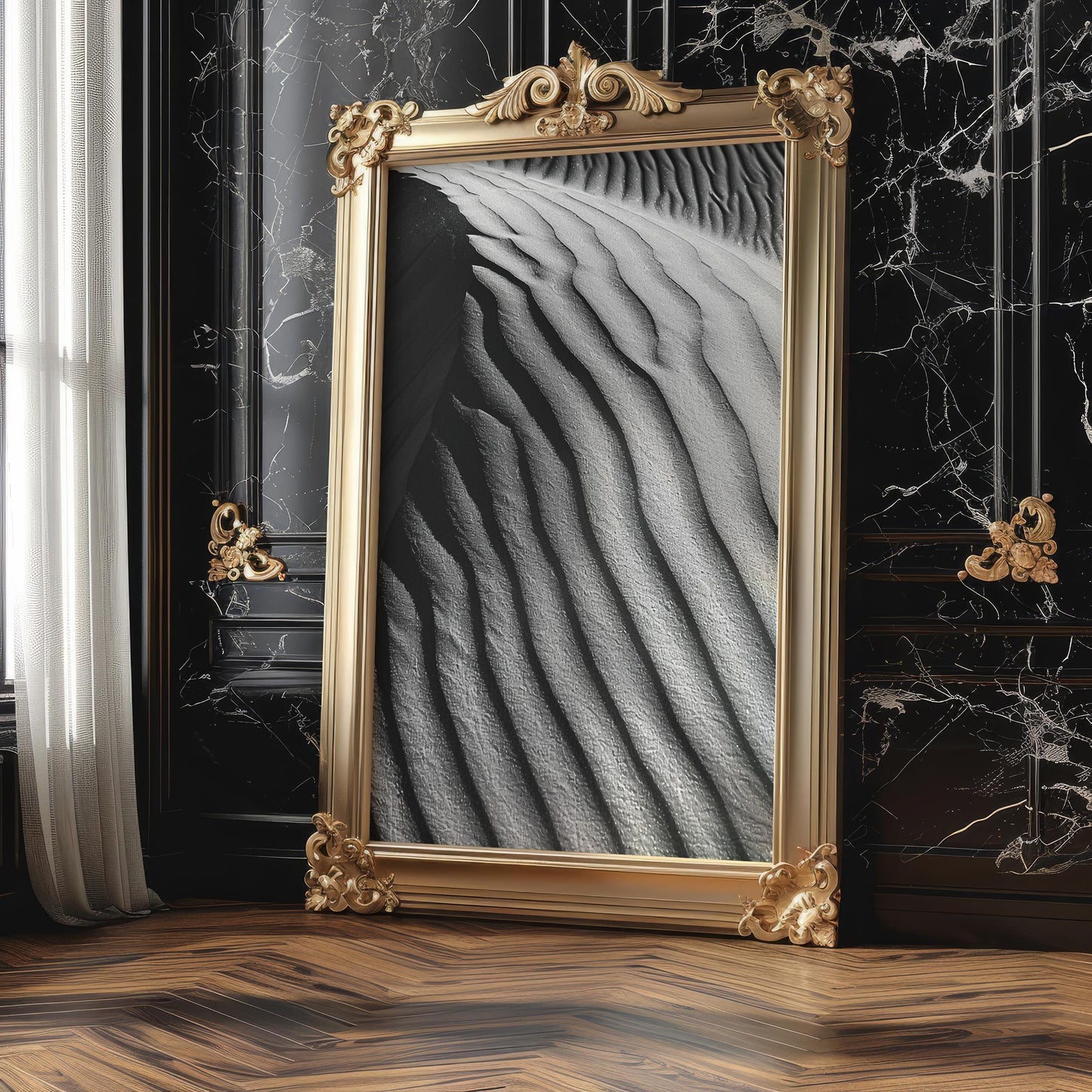 Minimal Wall Art Abstract Sand Dune Print | Minimalist Black and White Photography abstract wall art print, geometric minimalist poster, modern Scandinavian decor, Monohaus