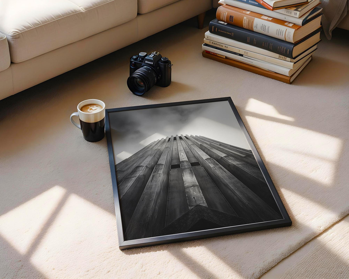 World Landmark | Hallgrímskirkja Iceland Print | Black and White Minimalist Architecture