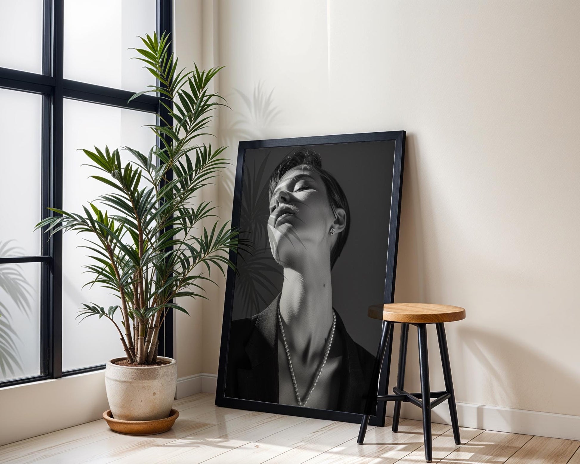 Minimal Wall Art | Retro Paris Fashion Print |  Luxury Photography wall art print, minimalist black and white poster, modern Scandinavian wall decor, Monohaus