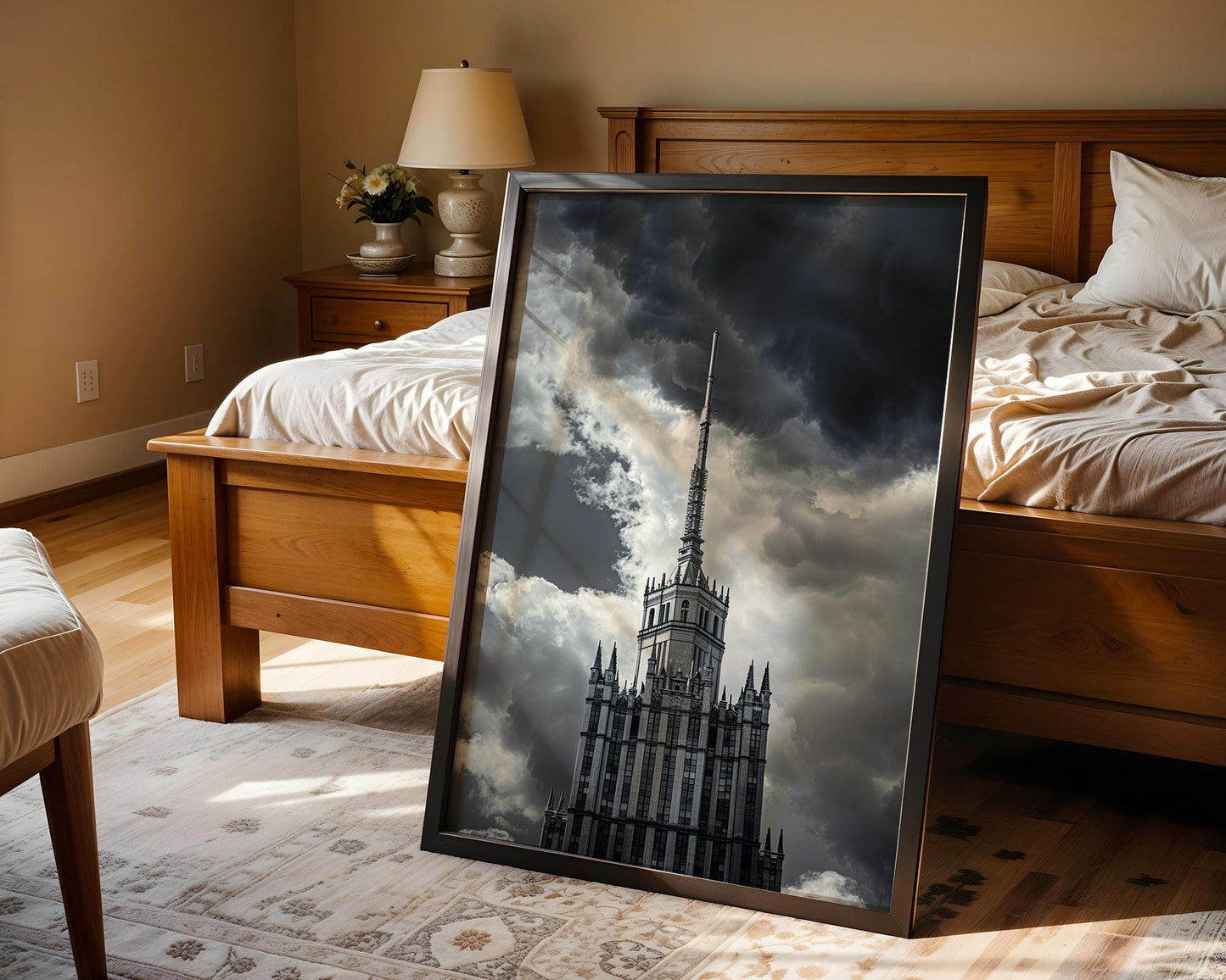 World Landmark | Moscow Seven Sisters Tower | Soviet Architecture Photography wall art print, black and white architectural poster, minimalist modern Scandinavian wall decor, Monohaus