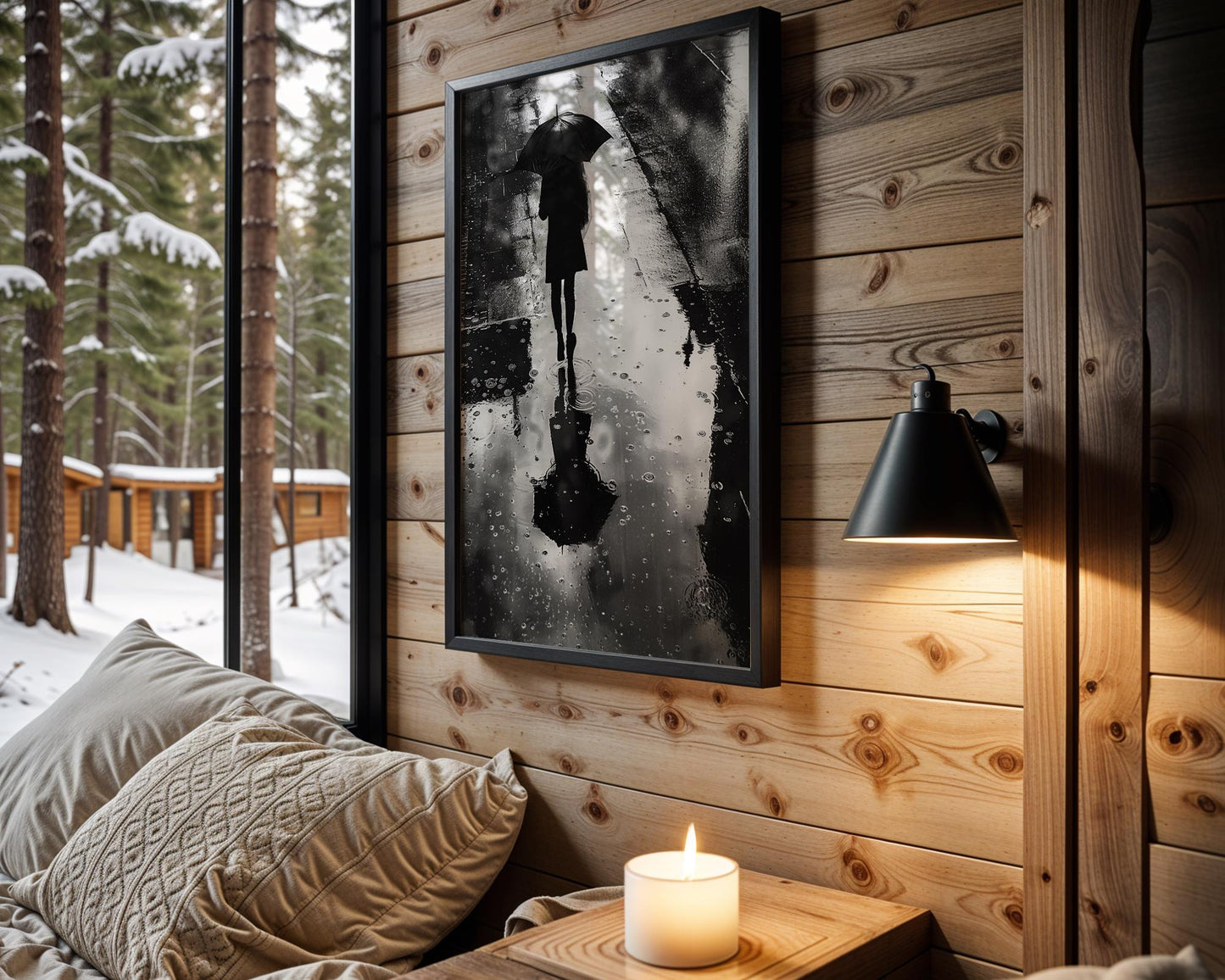 Urban Photography | Woman with Umbrella Photography Print | Modern Minimalist Wall Art black and white photo print, minimalist monochrome wall art poster for modern interiors, Monohaus