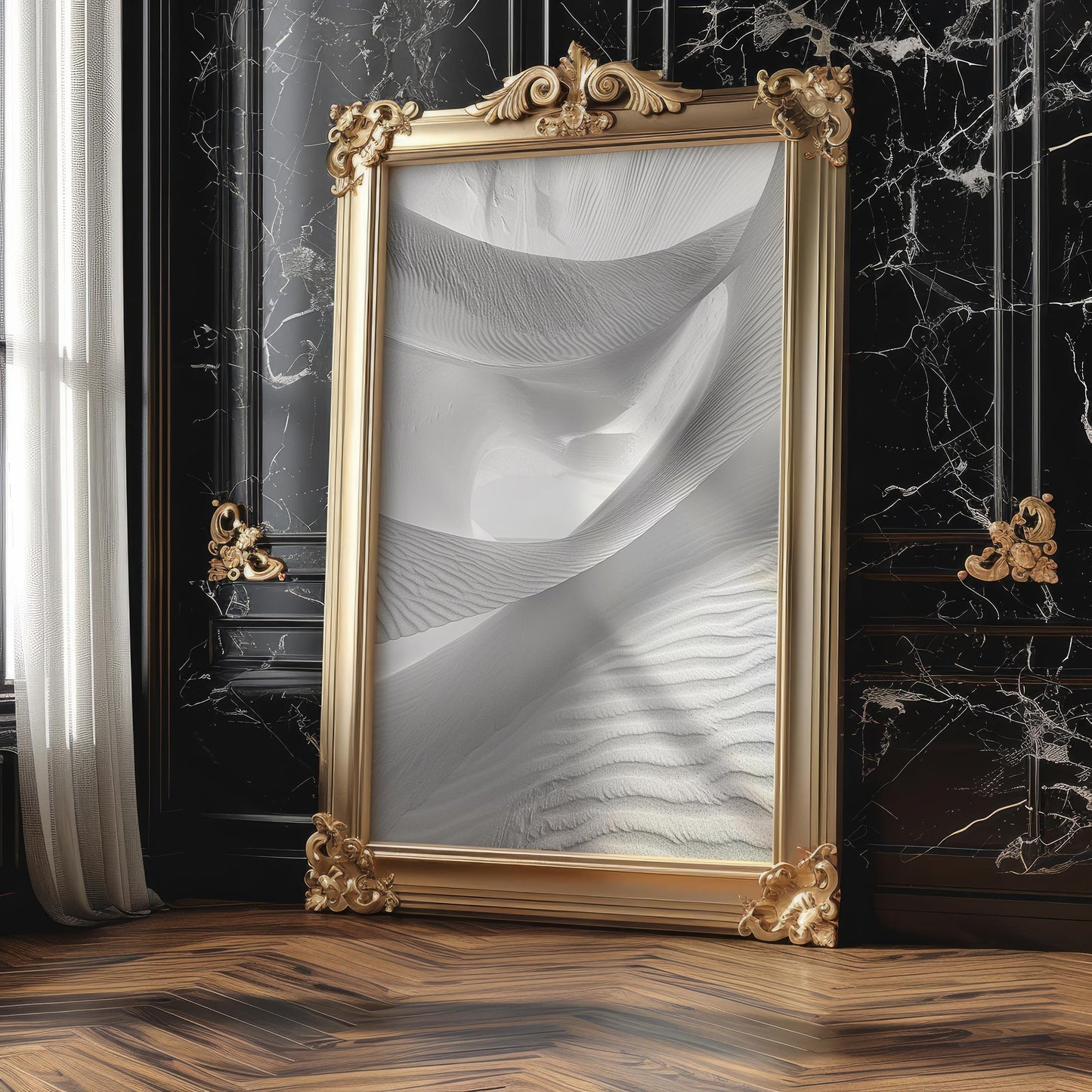 Minimal Wall Art Black and White Abstract Landscape | Fine Art Print abstract wall art print, geometric minimalist poster, modern Scandinavian decor, Monohaus