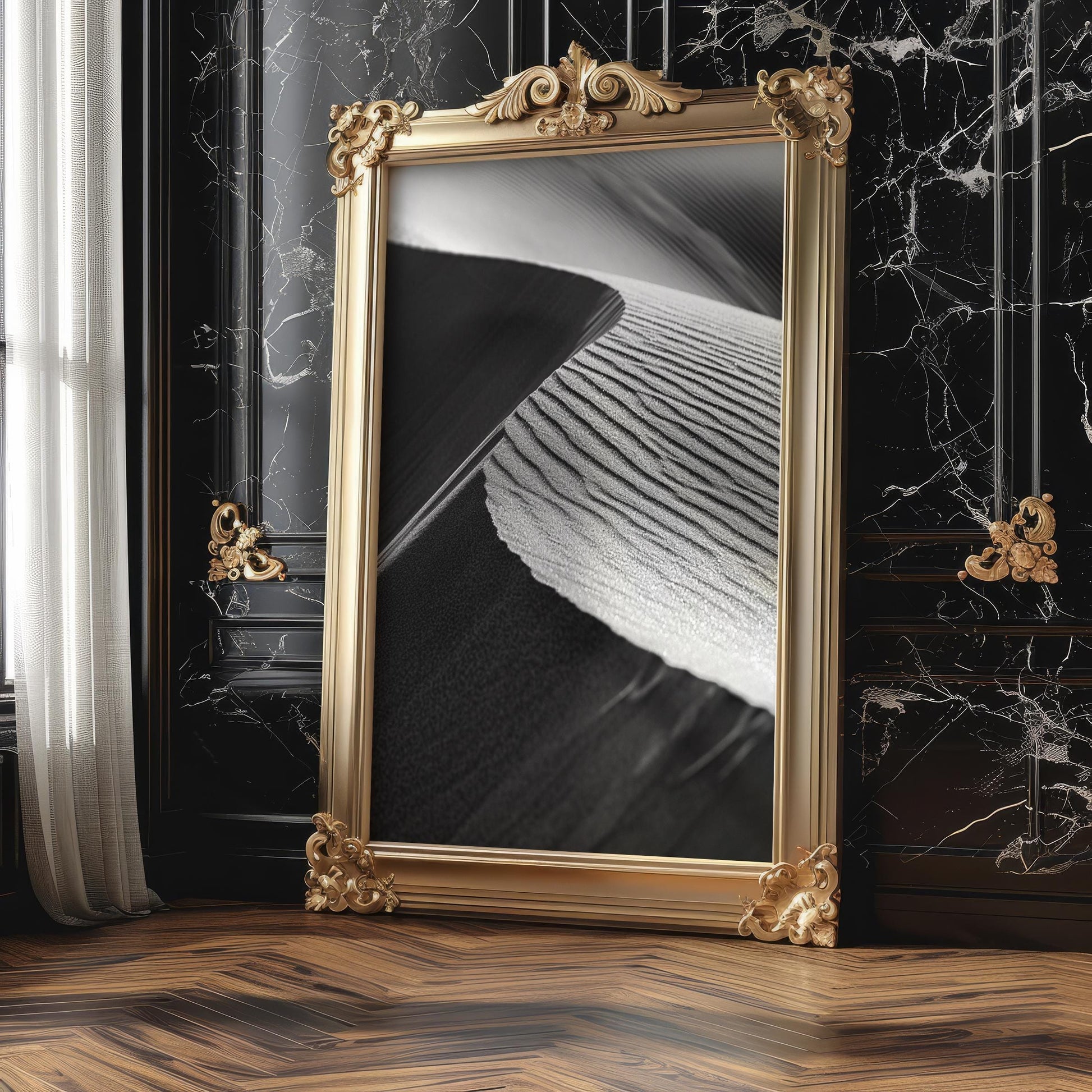 Botanical Photo | Abstract Sand Dune Print | Minimalist Black & White Landscape abstract wall art print, geometric minimalist poster, modern Scandinavian decor, Monohaus