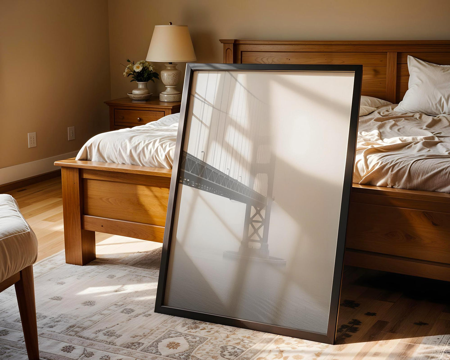 World Landmark | Golden Gate Bridge Fog Print | San Francisco Black and White Photography