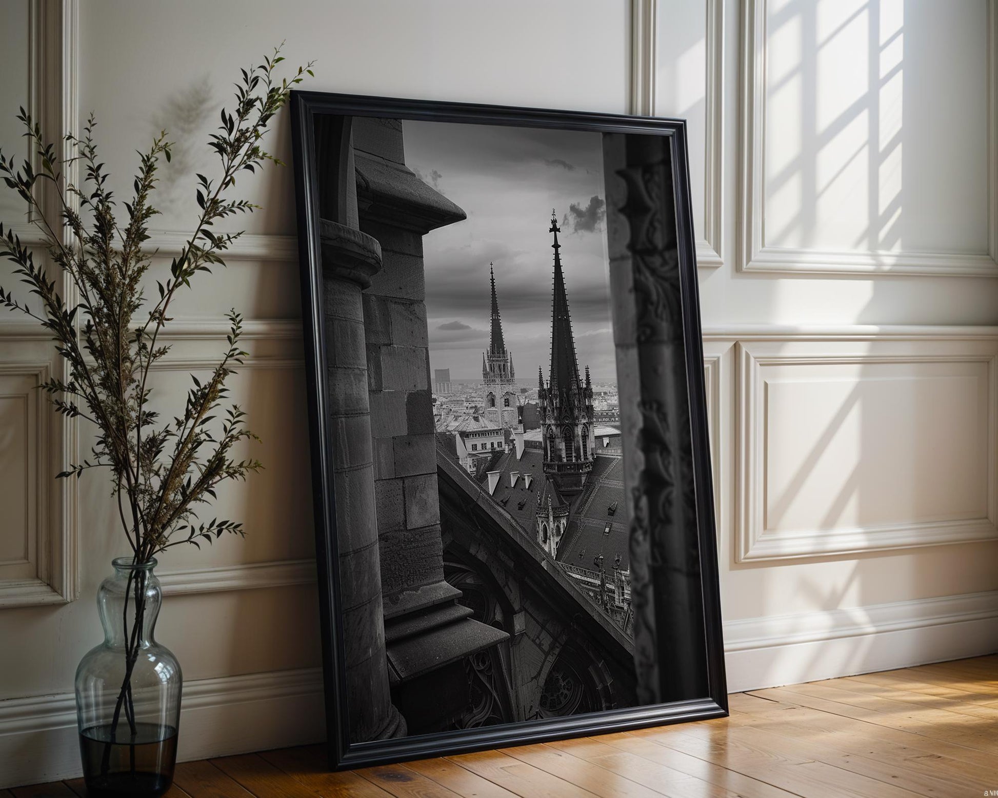 World Landmark | Vienna Cathedral Print | Black and White Architecture Photography wall art print, black and white architectural poster, minimalist modern Scandinavian wall decor, Monohaus