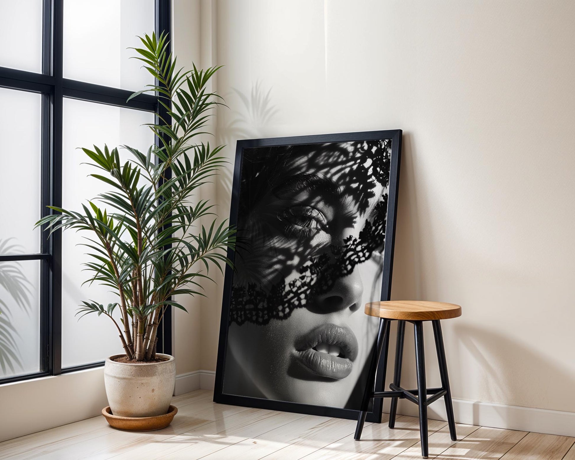 Minimal Wall Art | Retro Paris Fashion Print |  Monochrome Photography wall art print, minimalist black and white poster, modern Scandinavian wall decor, Monohaus