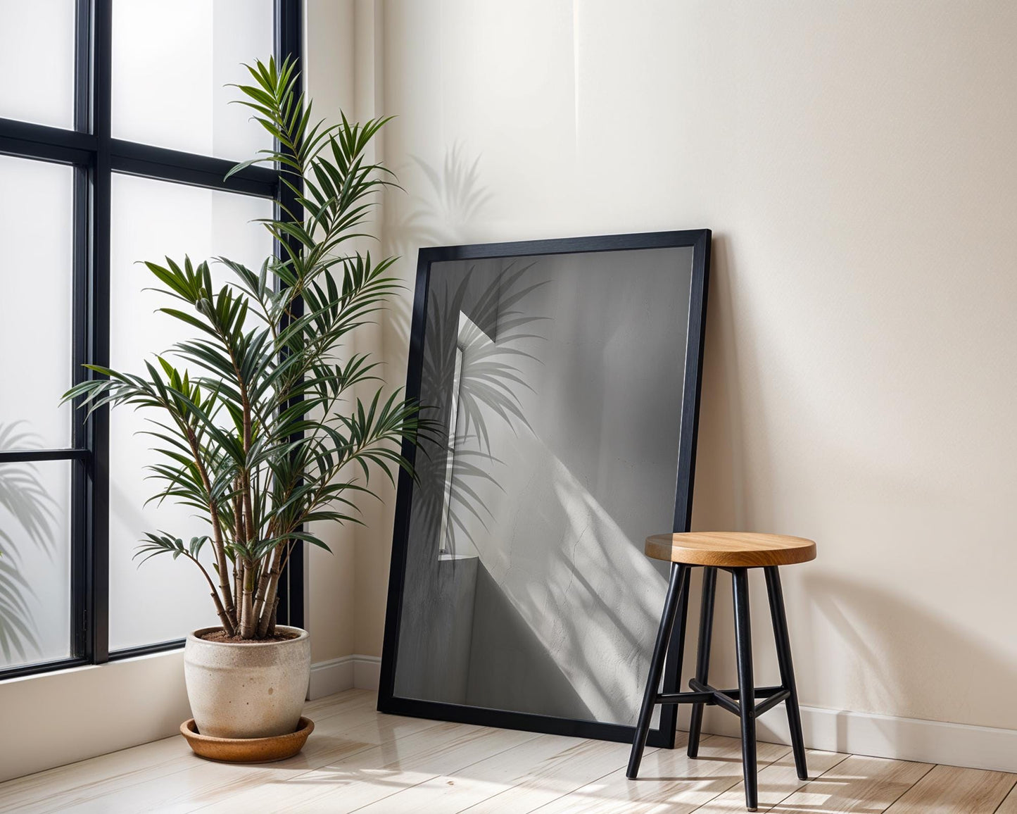 Minimal Wall Art Minimalist Light & Shadow Print | Modern Geometric Photography abstract wall art print, geometric minimalist poster, modern Scandinavian decor, Monohaus