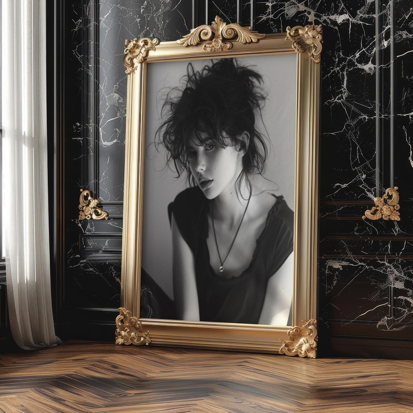 Minimal Wall Art Noir Portrait Print | Black and White Fine Art Photography wall art print, minimalist black and white poster, modern Scandinavian wall decor, Monohaus