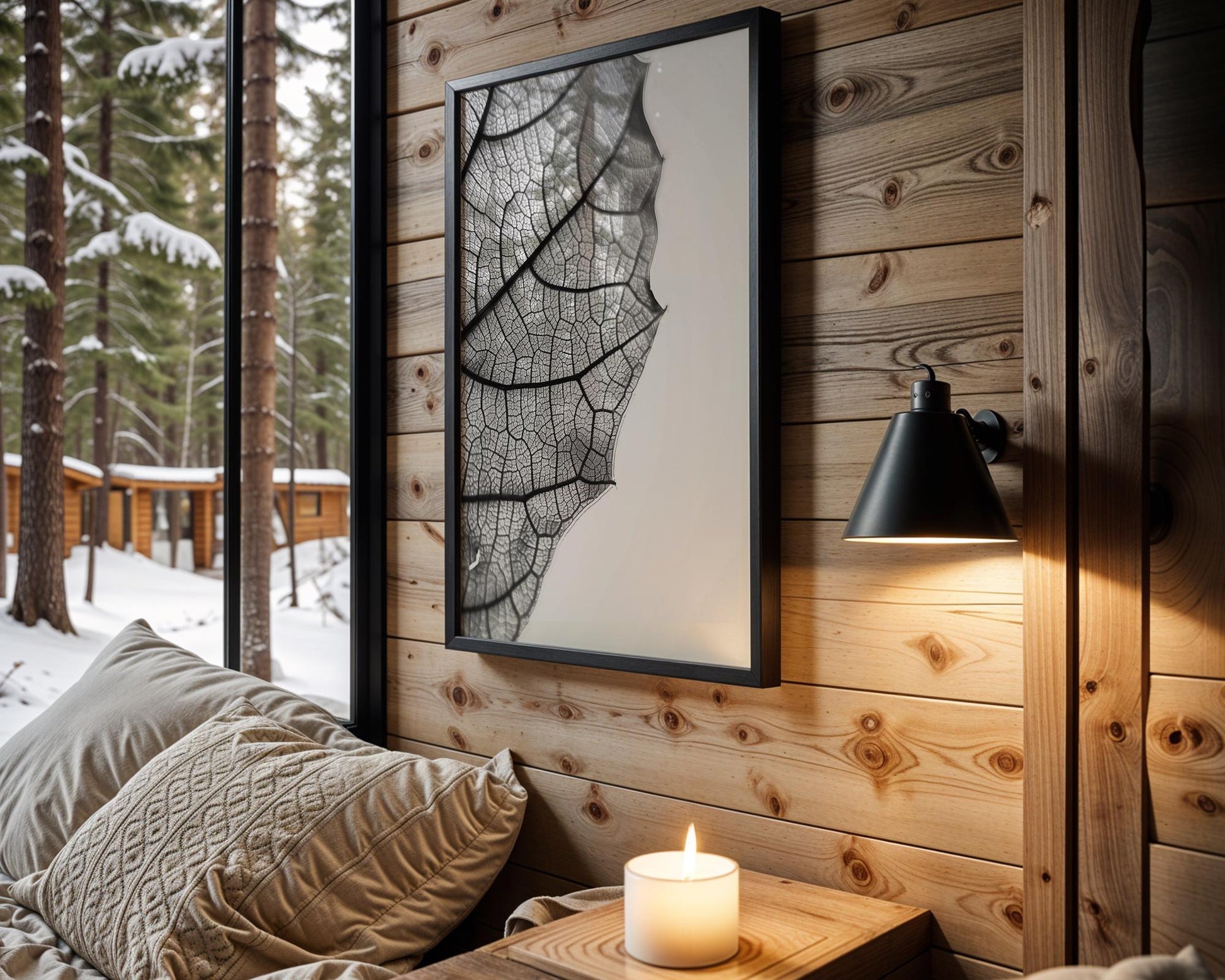 Botanical Photo | Leaf Vein Print | Macro Texture, Minimalist Wall Art wall art print, minimalist black and white poster, modern Scandinavian wall decor, Monohaus